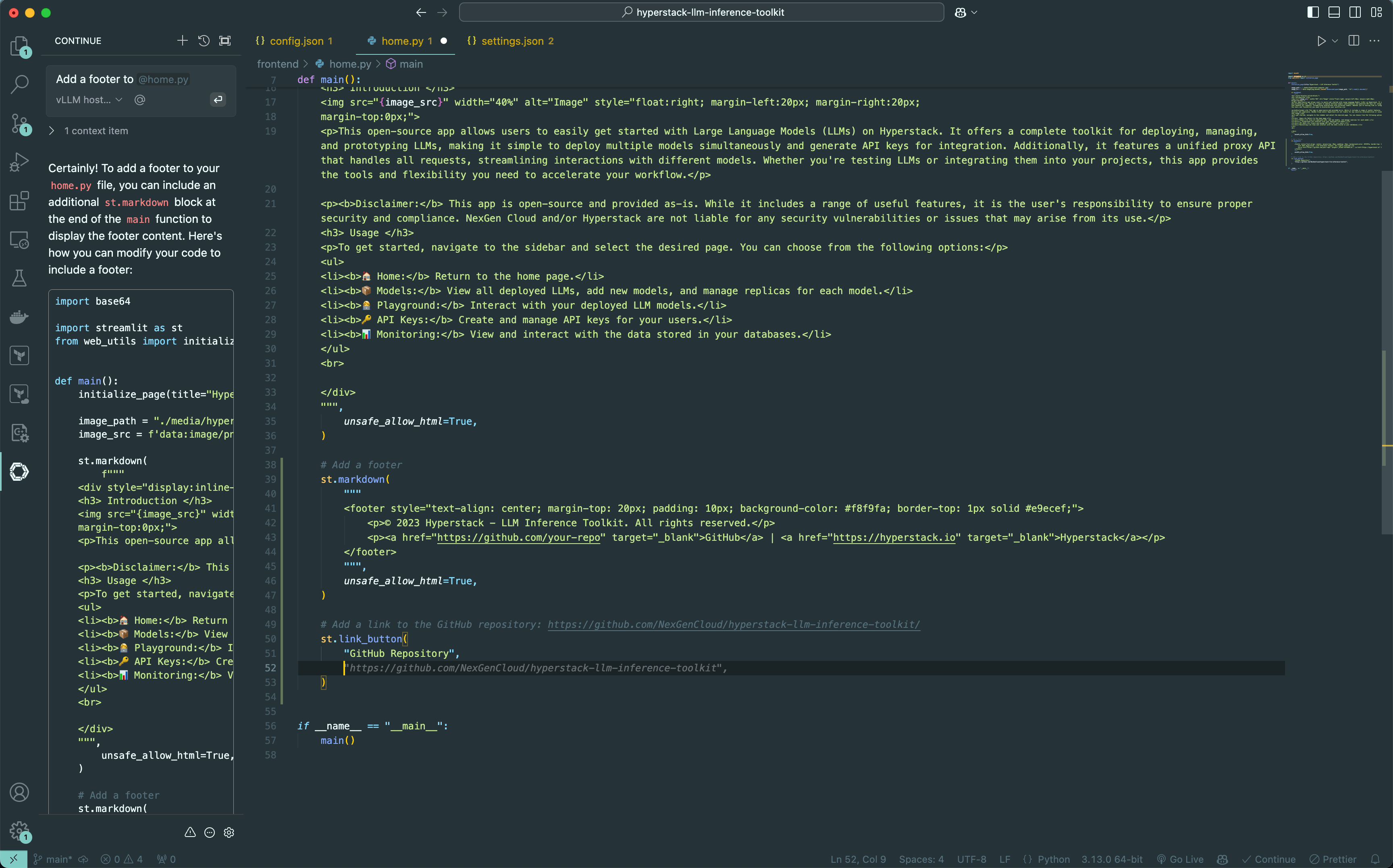 VSCode settings JSON